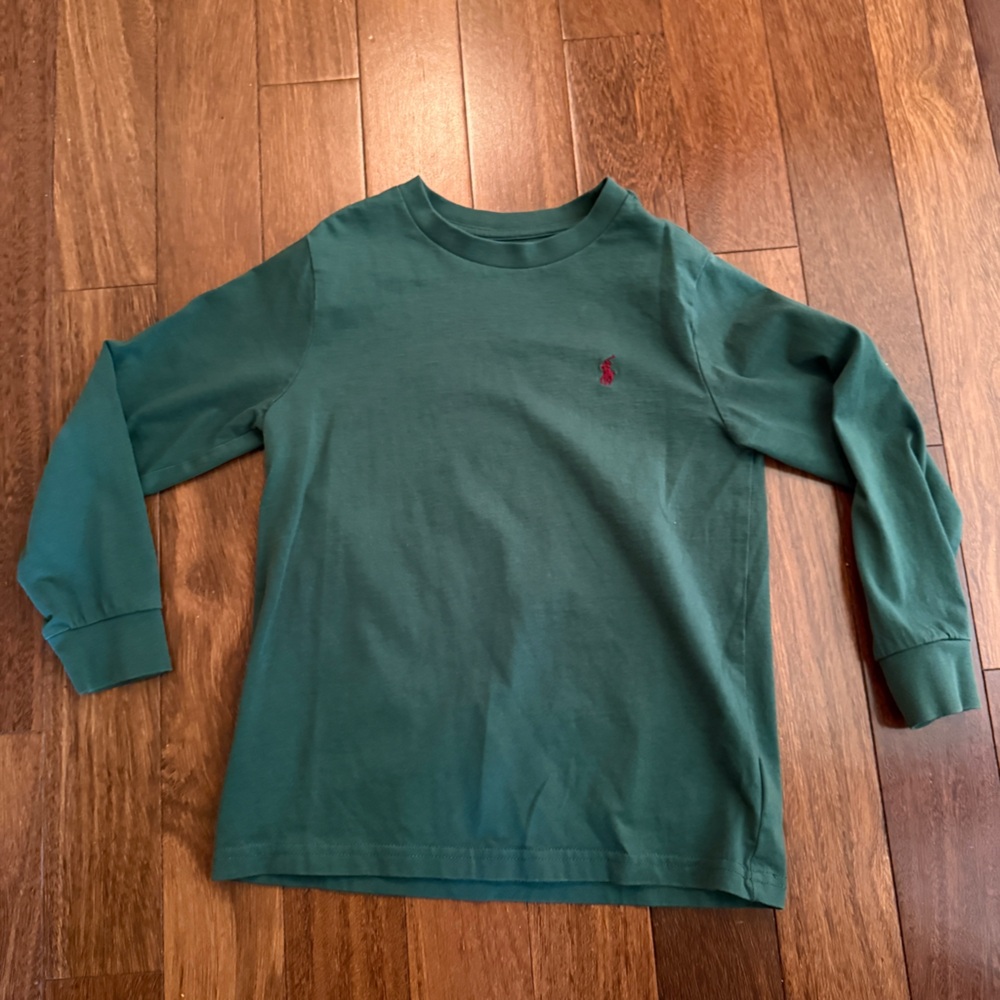 Polo Ralph Lauren Kids Green Long Sleeve Shirt Size 5